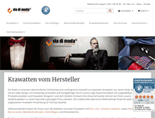 Tablet Screenshot of krawatten-viadimoda.de